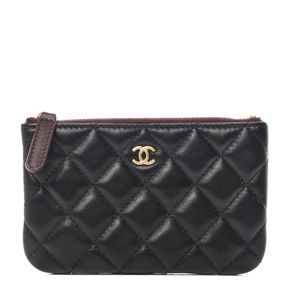 Chanel Lambskin Quilted Small Cosmetic Case Black 1 of 10