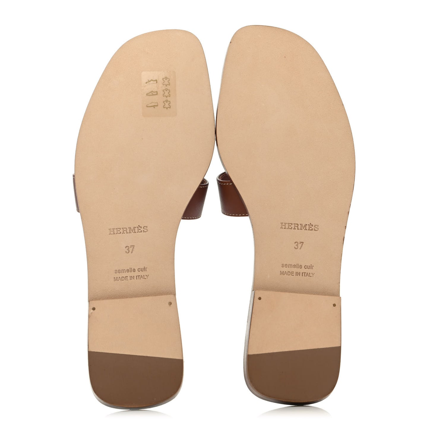 Box Calfskin Oran Sandals 37 Gold