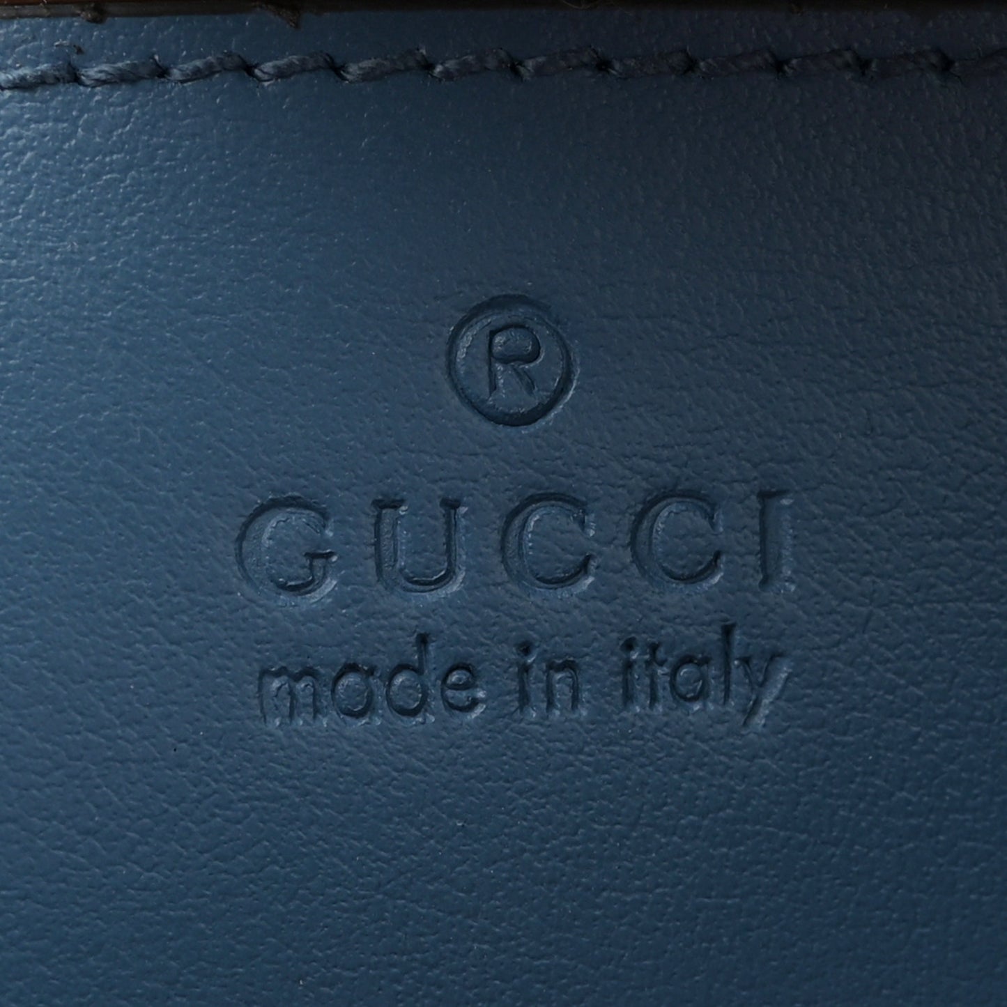 Calfskin Matelasse Aria Small GG Marmont Chain Shoulder Bag Clear Blue