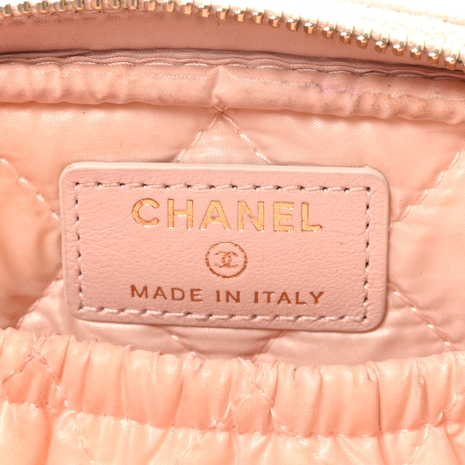 Chanel Caviar Quilted Small Curvy Pouch Cosmetic Case Light Pink 6 of 8