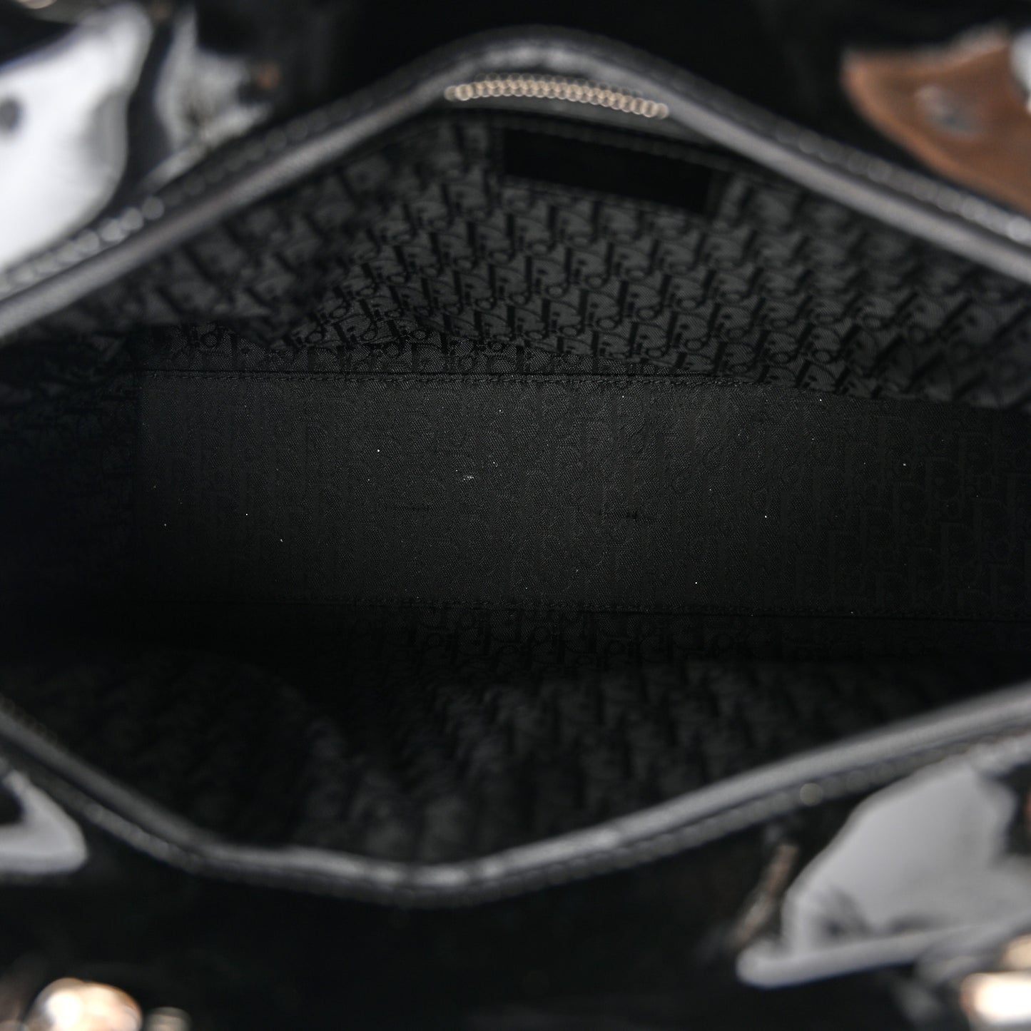 Patent Cannage Large Lady Dior Black