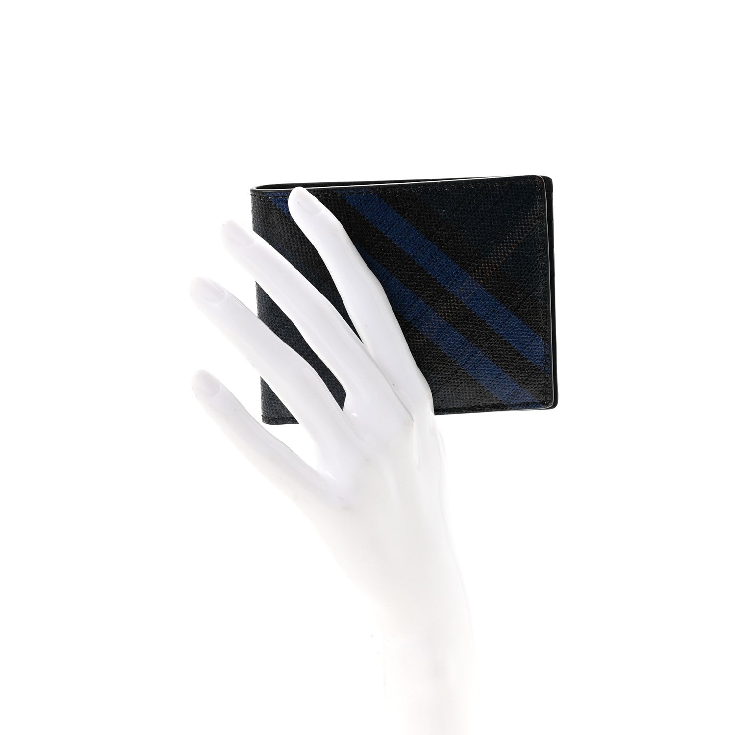 Burberry Check Hipfold Bi-Fold Wallet Midnight 2 of 6