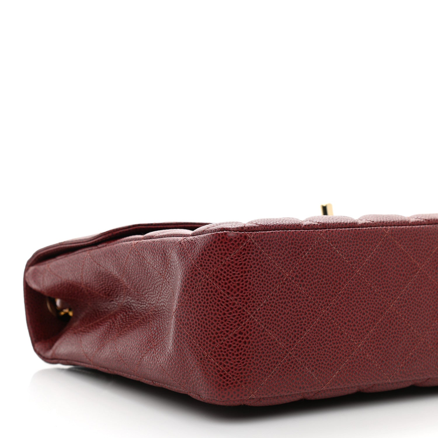 Chanel Caviar Quilted Jumbo Single Flap Bordeaux 10 of 11