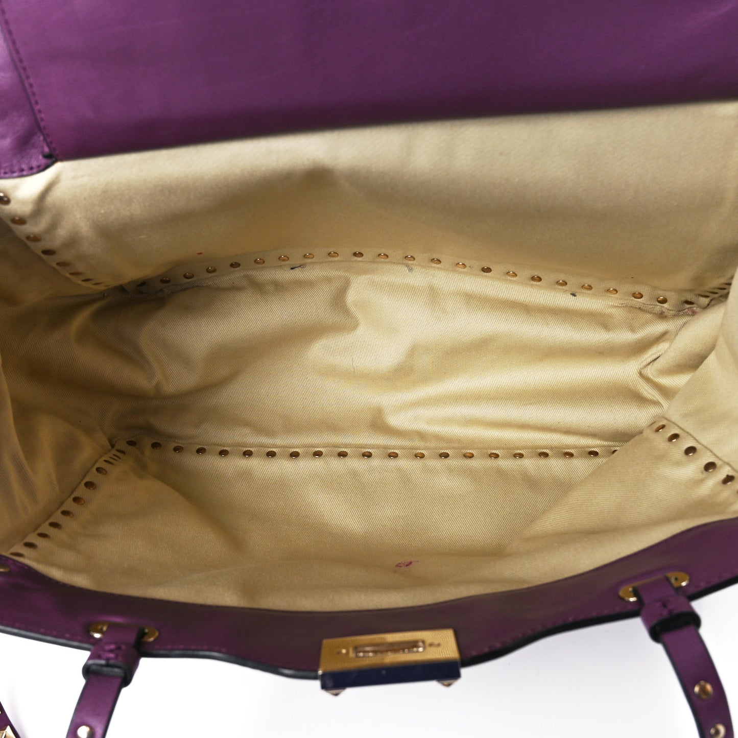 Vitello Medium Rockstud Tote Grape