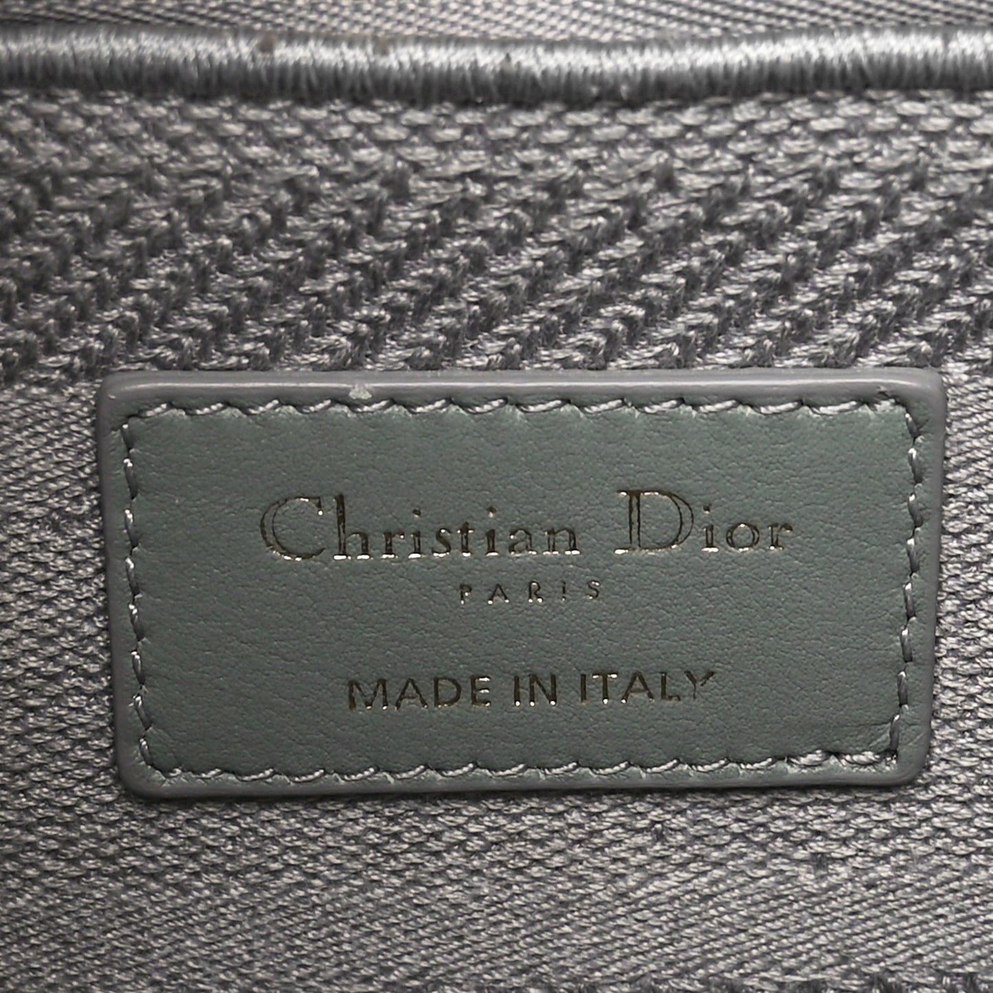 Canvas Embroidered Cannage Medium Lady D-Lite Gray