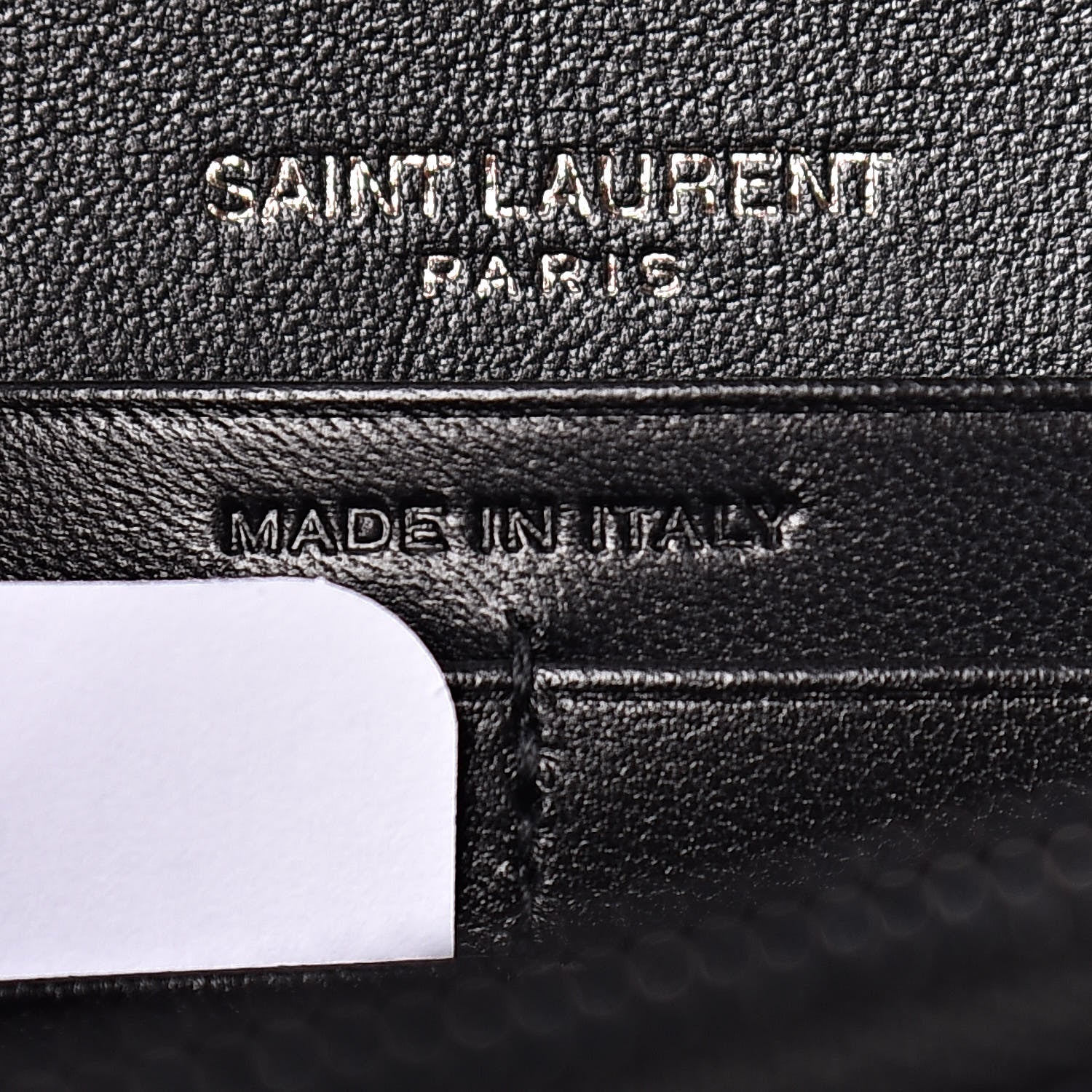 Saint Laurent Sequin Suede Monogram Chain Wallet Fuchsia Black 7 of 11