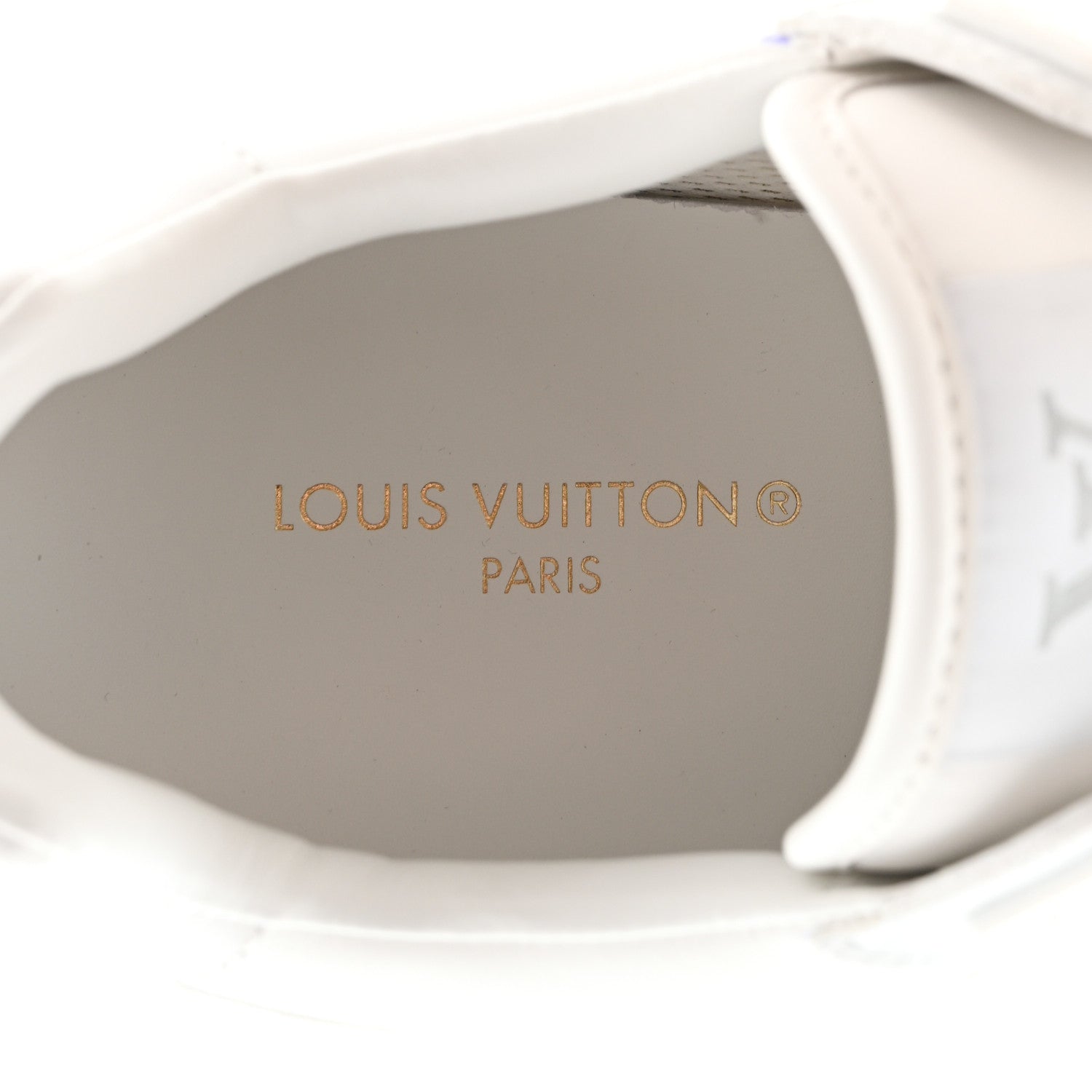 Louis Vuitton Iridescent Textile Monogram Calfskin Mens Run Away Sneakers 7 White 7 of 12
