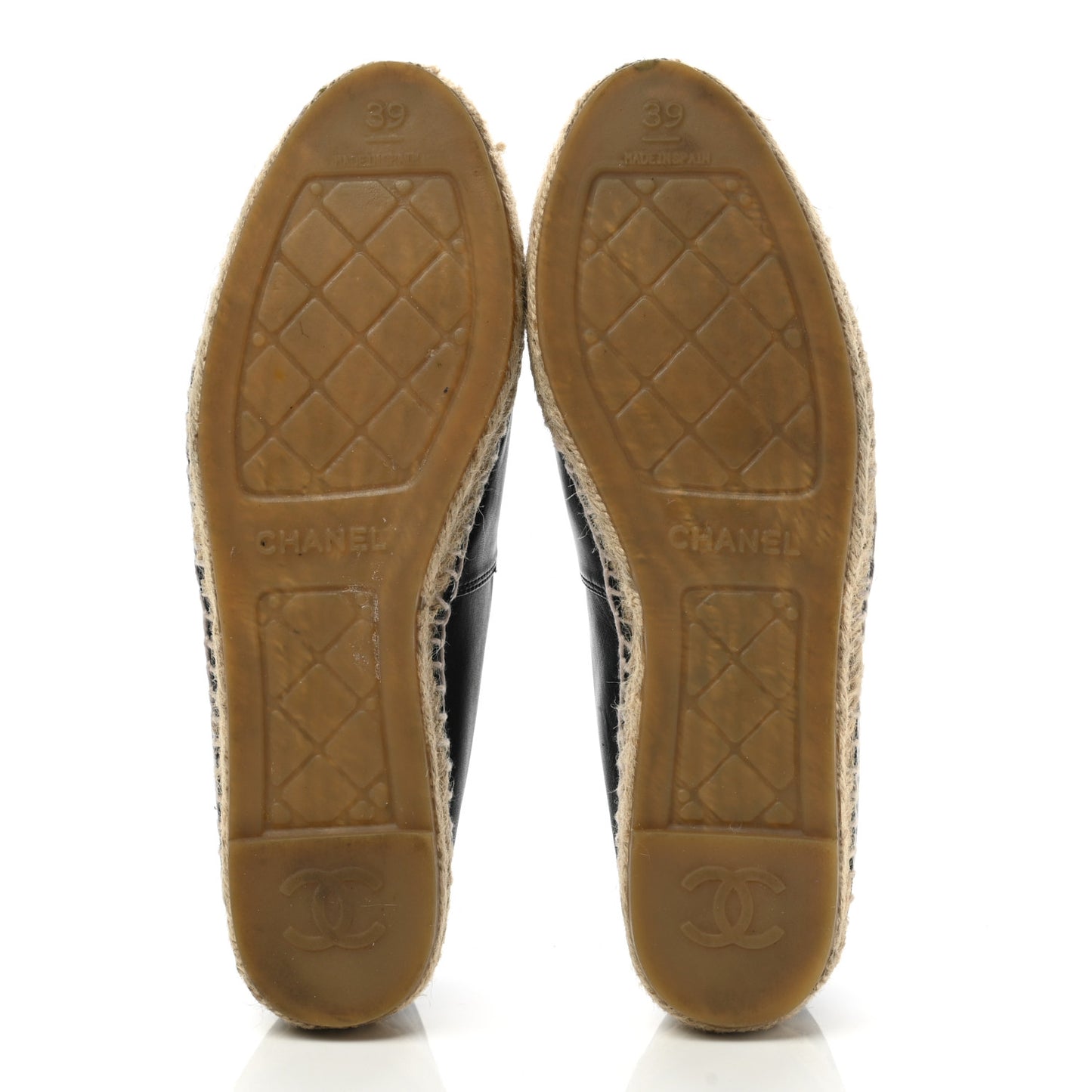Lambskin CC Espadrilles 39 Black