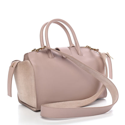 Saint Laurent Calfskin Suede Baby Monogram Downtown Cabas Light Pink 2 of 13