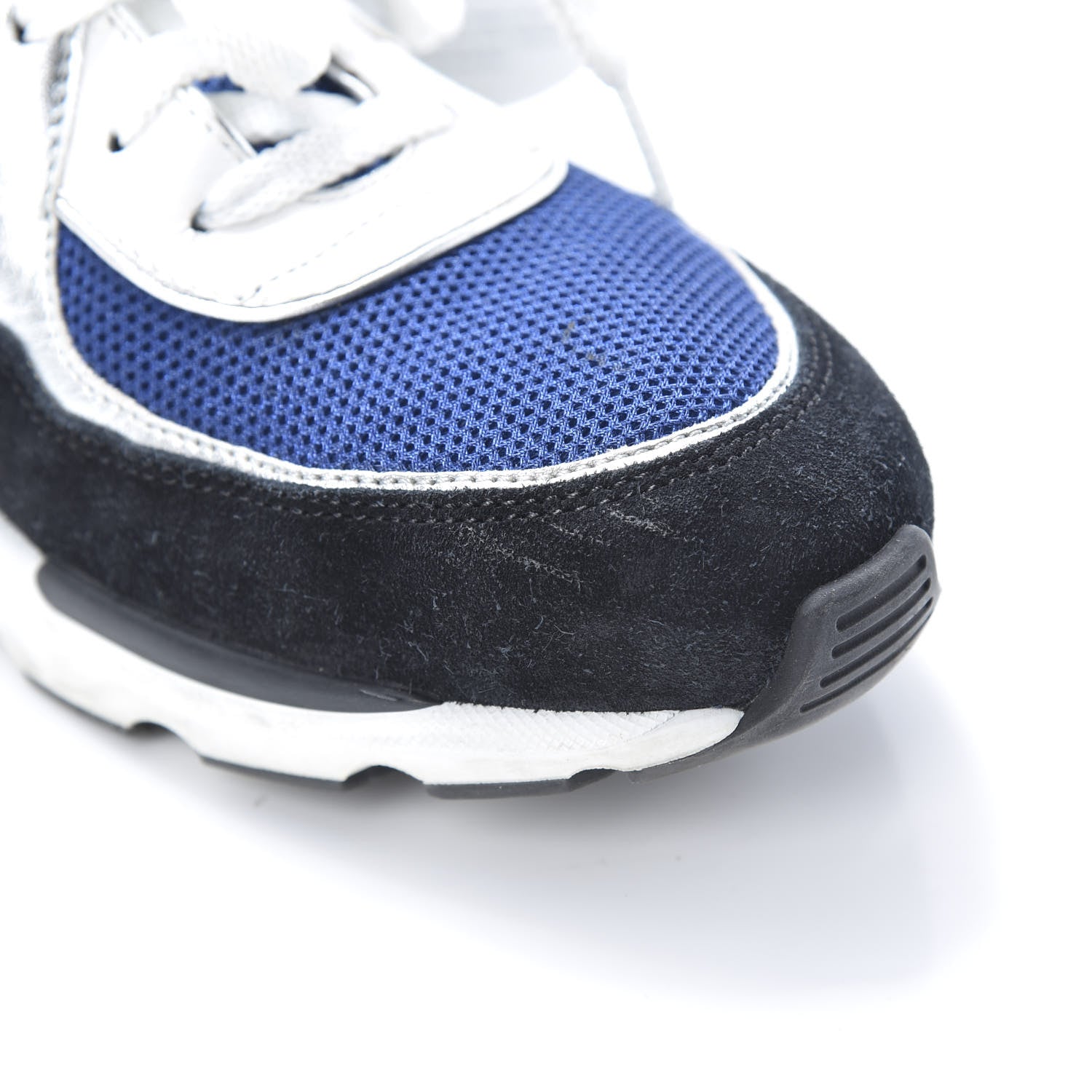 Chanel Suede Calfskin CC Sneakers 39 Blue Black 10 of 13