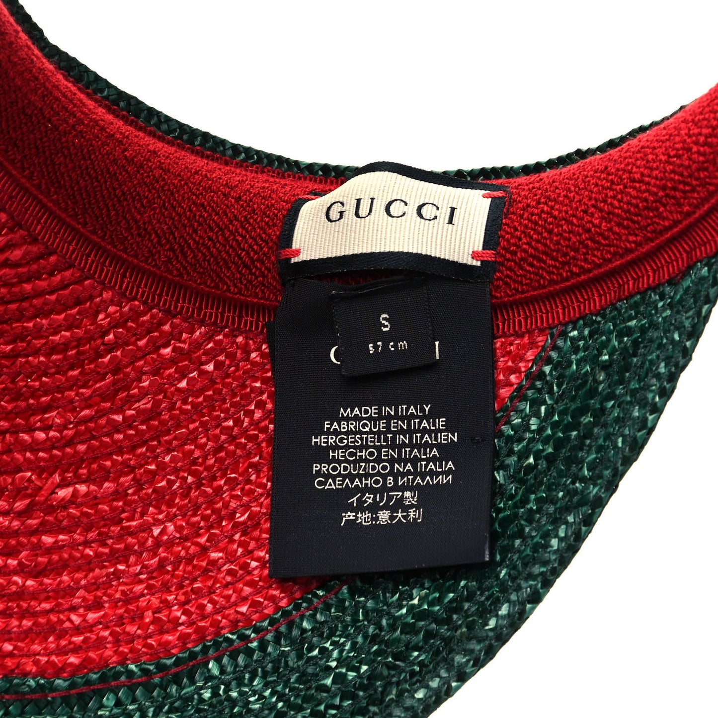 Raffia Web Visor S Green Red
