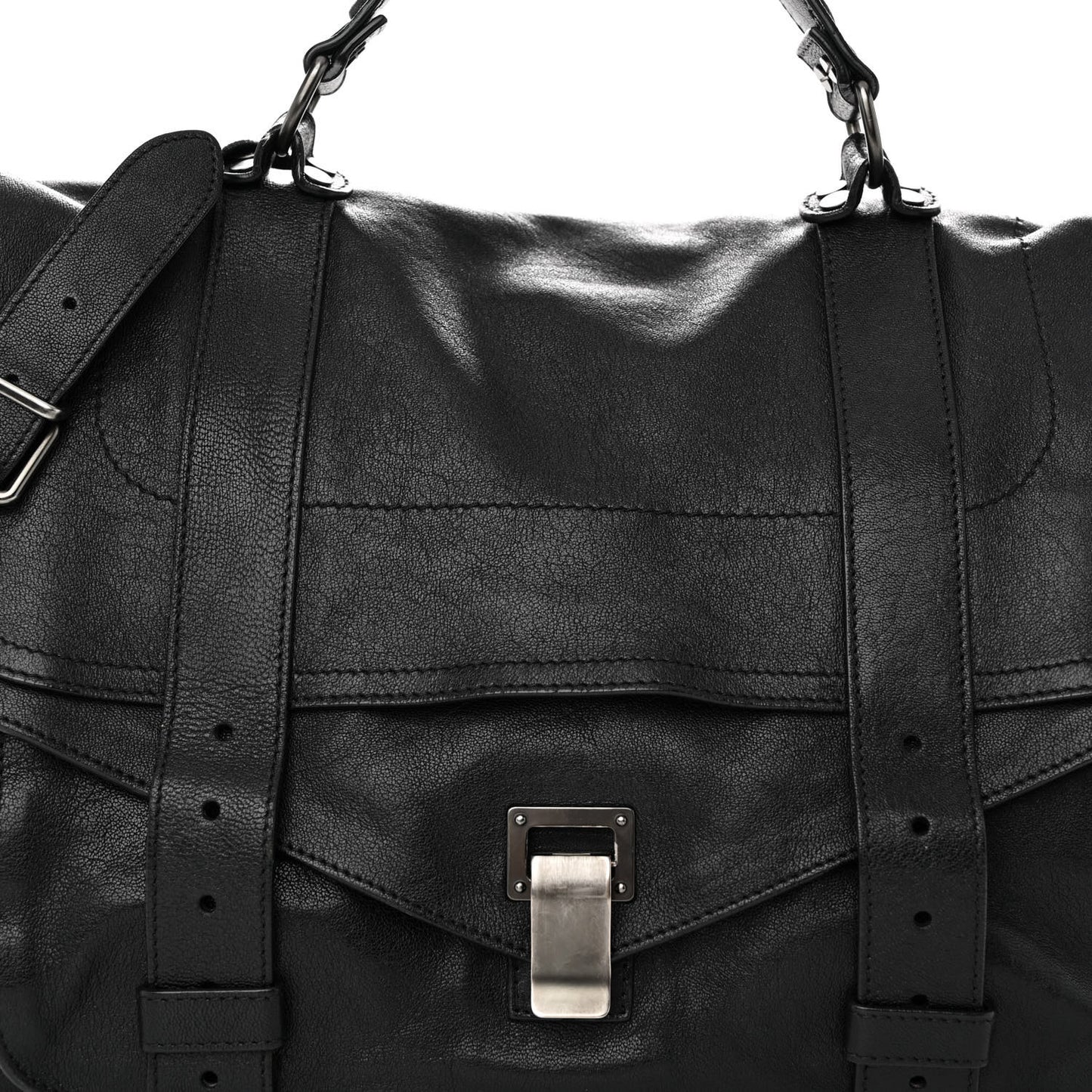 Lambskin PS1 Large Satchel Black