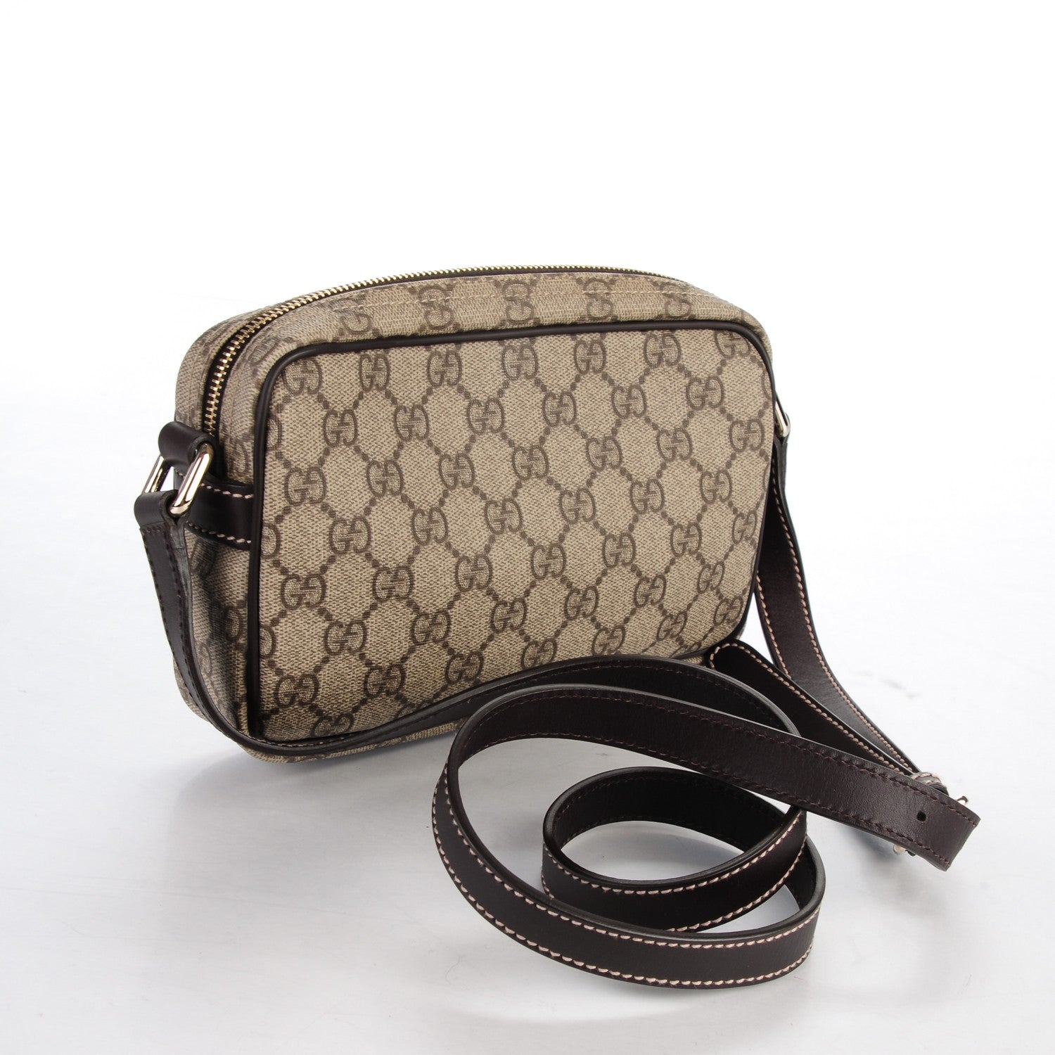 Gucci GG Plus Monogram Small Shoulder Bag Dark Brown 3 of 7