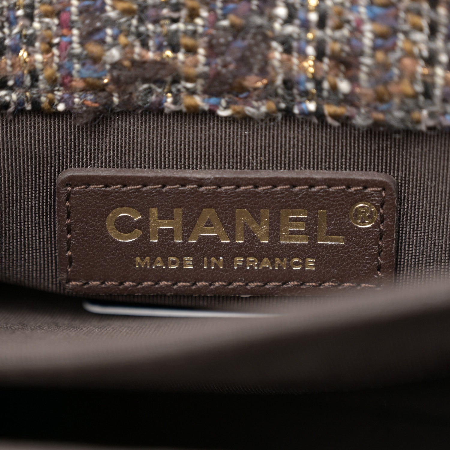 Chanel Tweed Wood Mini Coco Handle Flap Beige 6 of 10