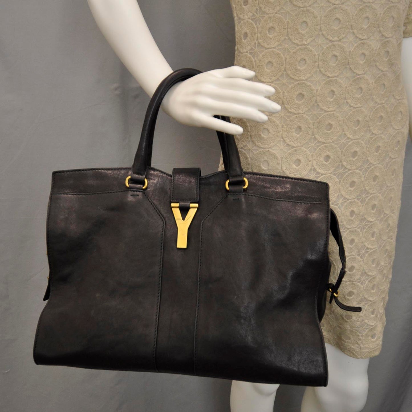 Leather Large Cabas Chyc Black