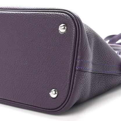 Hermes Taurillon Clemence Horseshoe Bolide 35 Raisin Bleu Electrique 10 of 12
