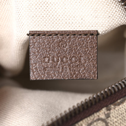 Gucci GG Supreme Monogram Mini Neo Vintage Double Zip Messenger Bag Beige New Acero Crop 6 of 10