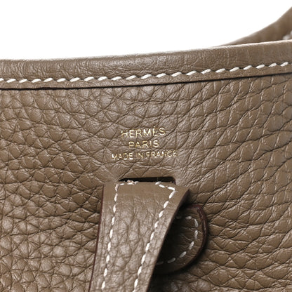 Hermes Taurillon Clemence Amazone Evelyne TPM Etoupe Bleu Indigo 6 of 10