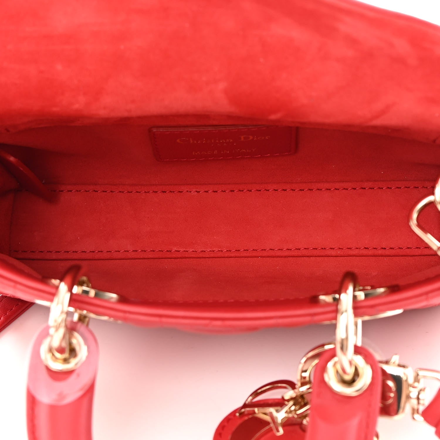 Christian Dior Lambskin Cannage Dioramour Micro Lady D-Joy Red 5 of 12