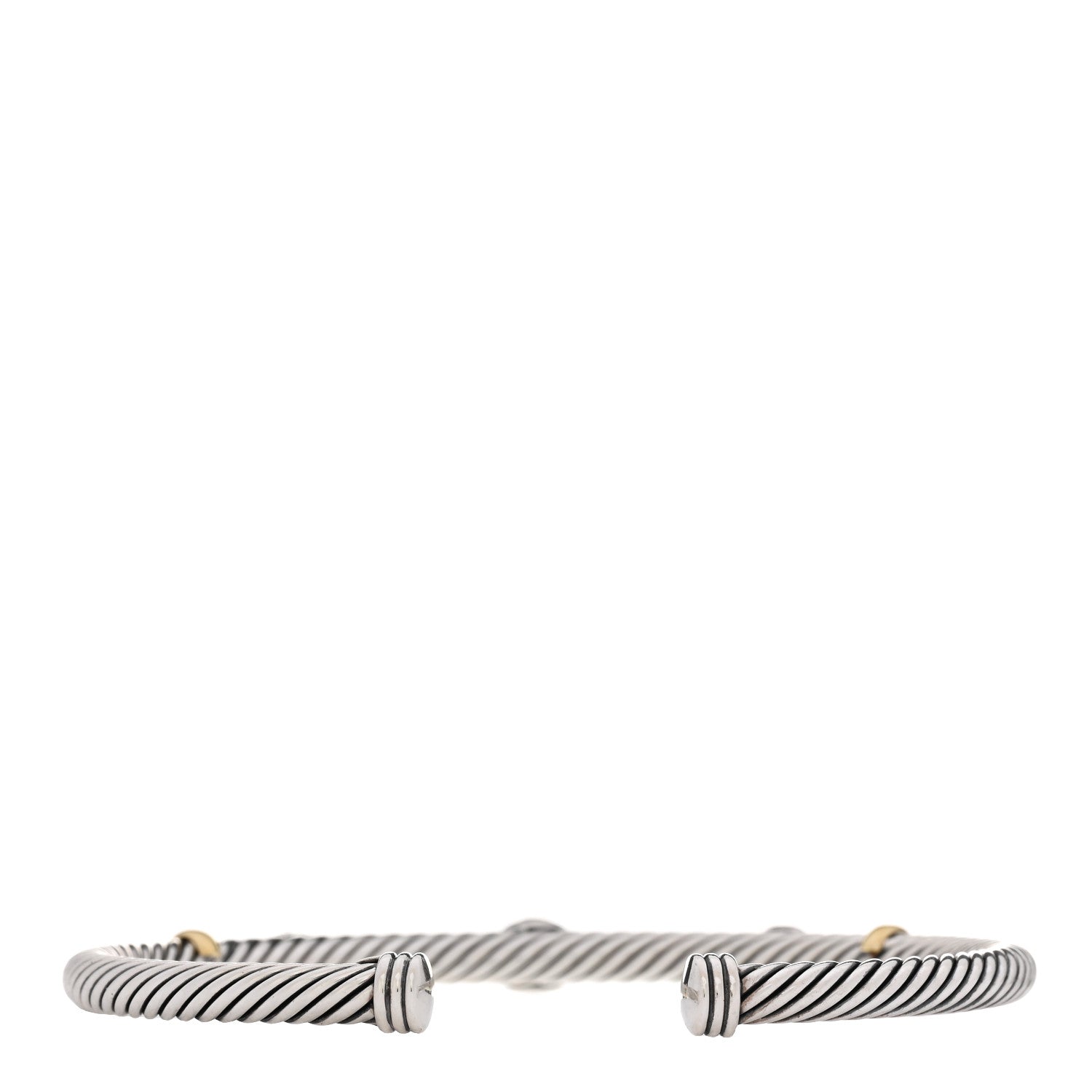 David Yurman Sterling Silver 18K Yellow Gold Black Onyx Ruby 4mm Renaissance Station Bracelet 2 of 3