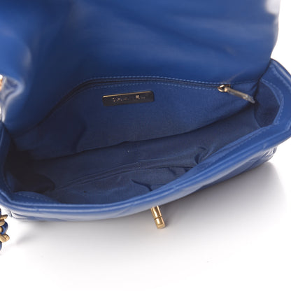 Chanel Goatskin Quilted Medium 19 Flap Dark Blue 5 of 11