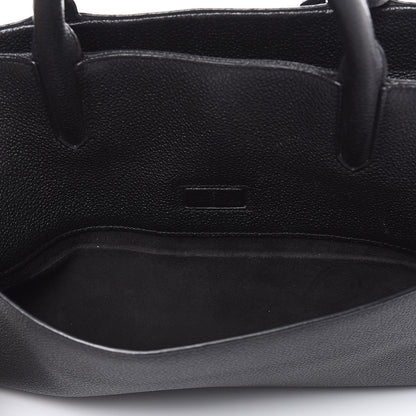 Saint Laurent Grained Calfskin Small Cabas Rive Gauche Black 20 of 21