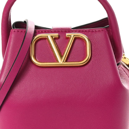 Valentino Garavani Nappa Mini Vlogo Bucket Bag Rose Violet 7 of 10