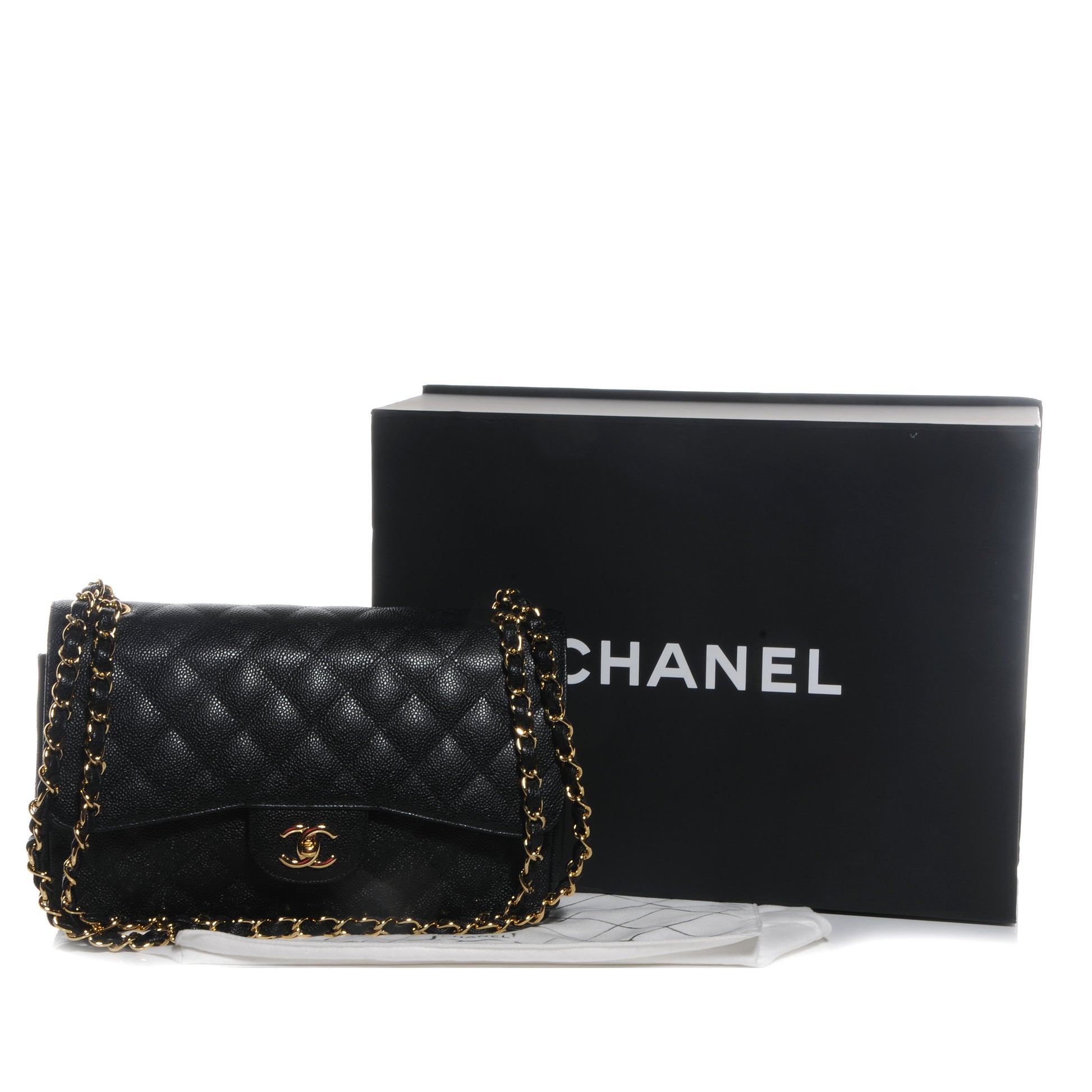 Chanel Caviar Quilted Jumbo Double Flap Black 5 of 9