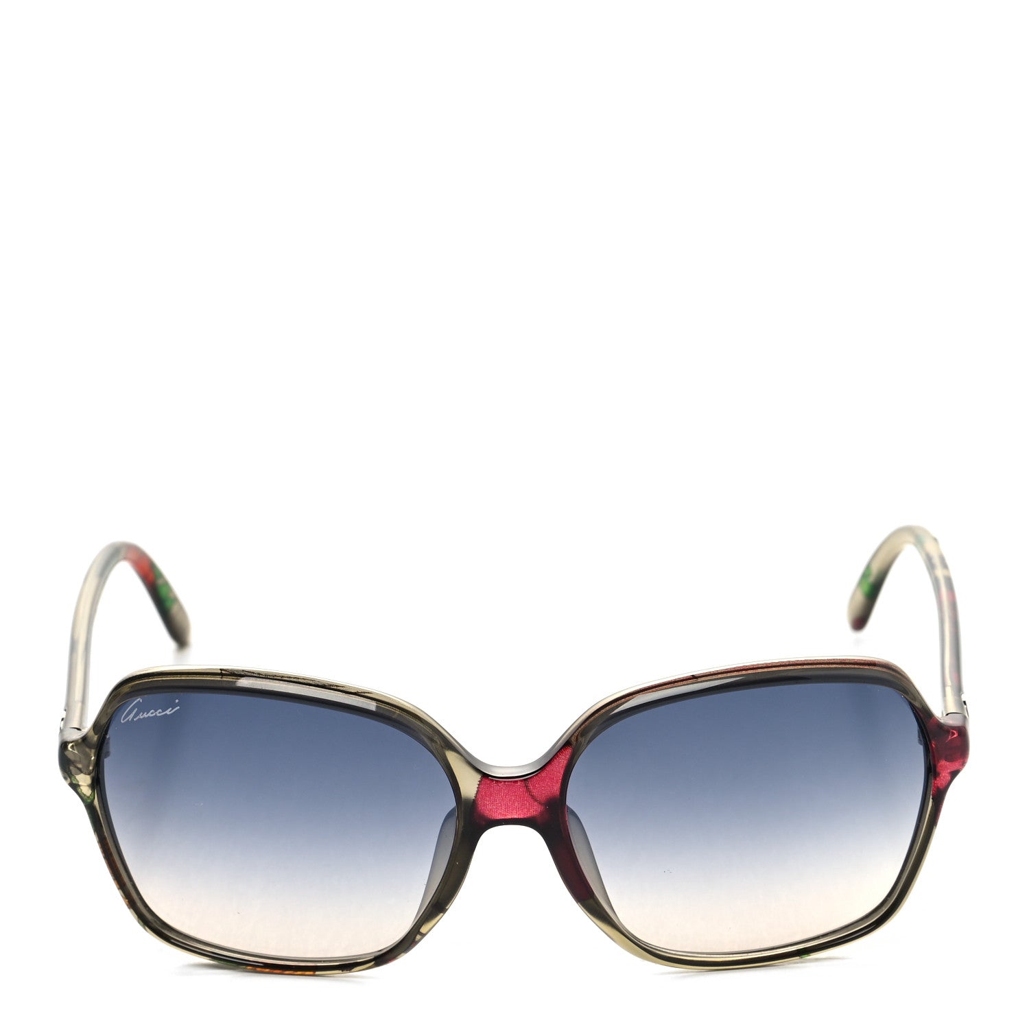Gucci Round Floral Print Sunglasses GG3636 Green 2 of 7