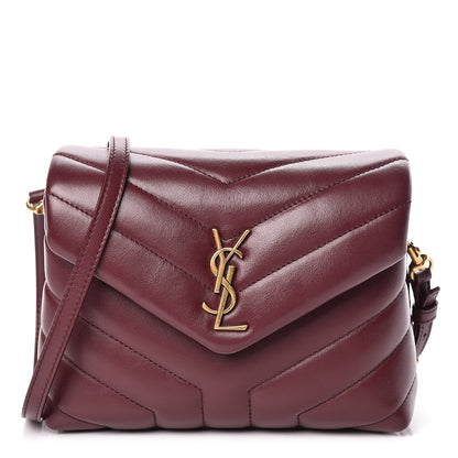 Saint Laurent Calfskin Y Quilted Monogram Toy Loulou Monogram Crossbody Bag Rouge Legion 1 of 11