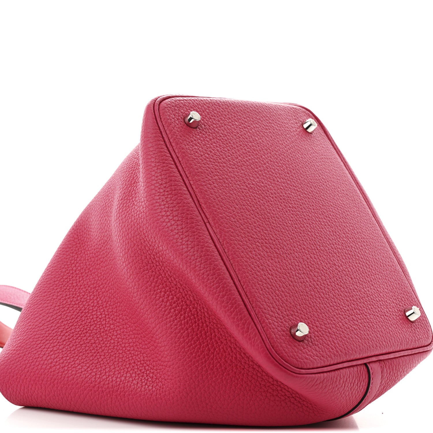 Hermes Taurillon Clemence Swift Eclat Picotin Lock 22 MM Rose Mexico Rouge De Coeur 9 of 10