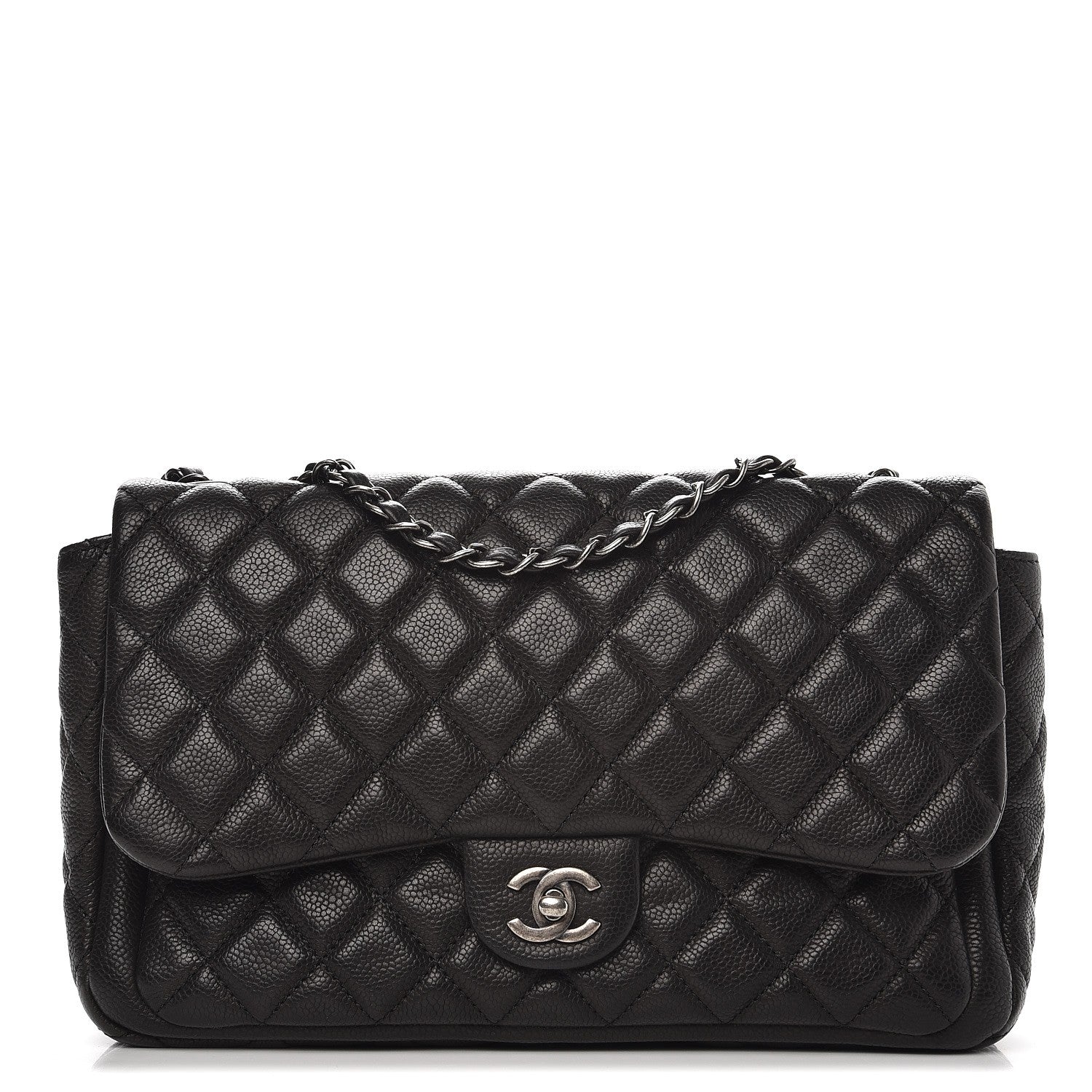 Chanel Caviar Quilted Large Now and Forever Flap Black 1 of 7