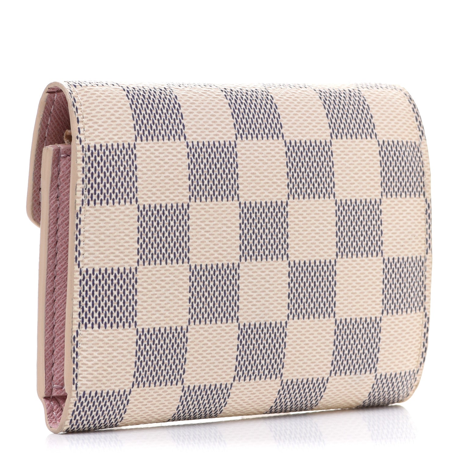 Louis Vuitton Damier Azur Victorine Wallet Rose Ballerine 3 of 8