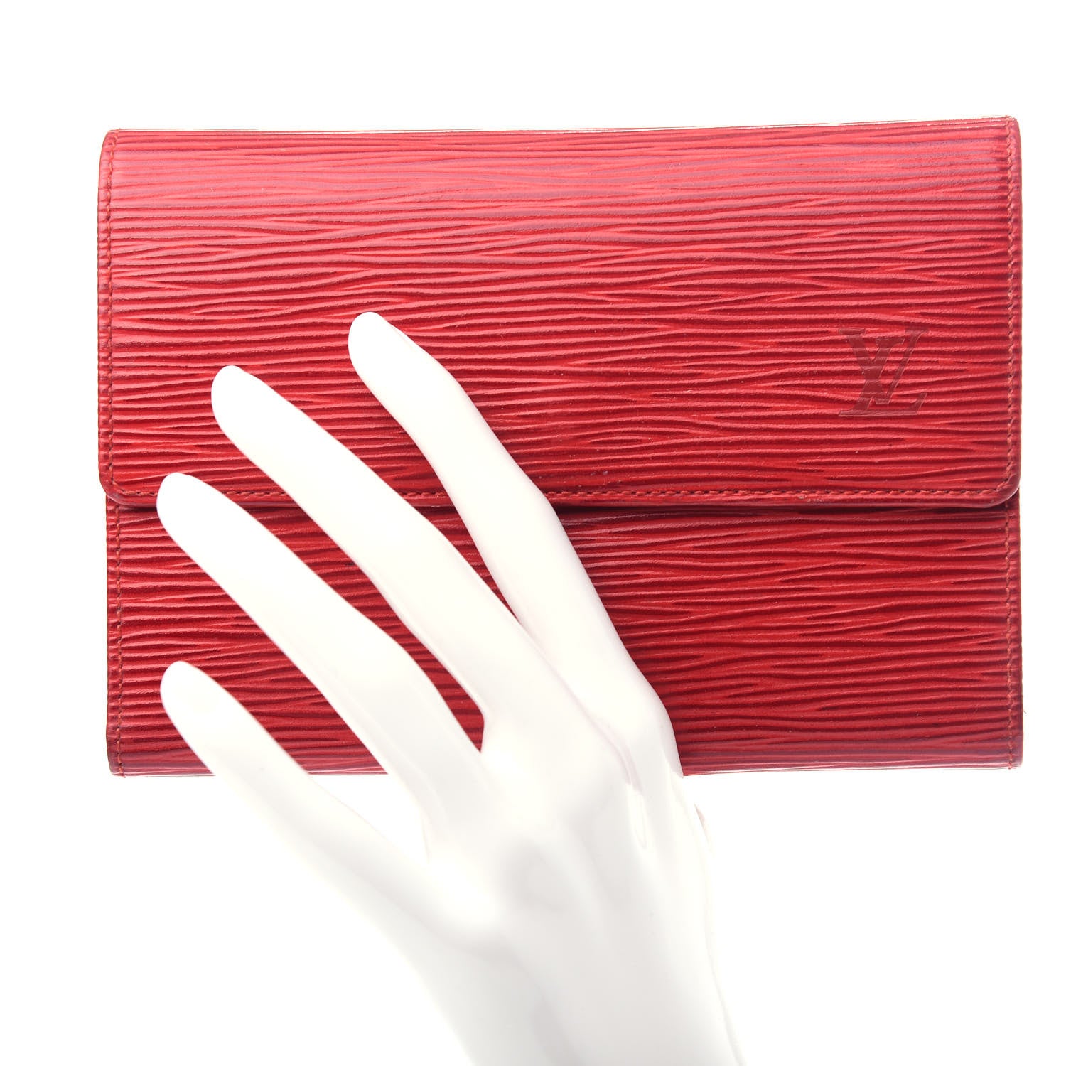 Louis Vuitton Epi Porte Tresor Etui Papiers Wallet Castillan Red 2 of 11