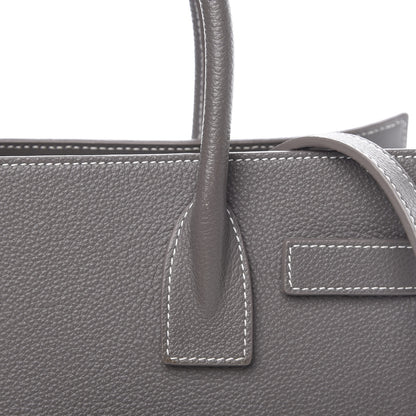 Saint Laurent Grained Calfskin Topstich Baby Sac De Jour Fog 11 of 13
