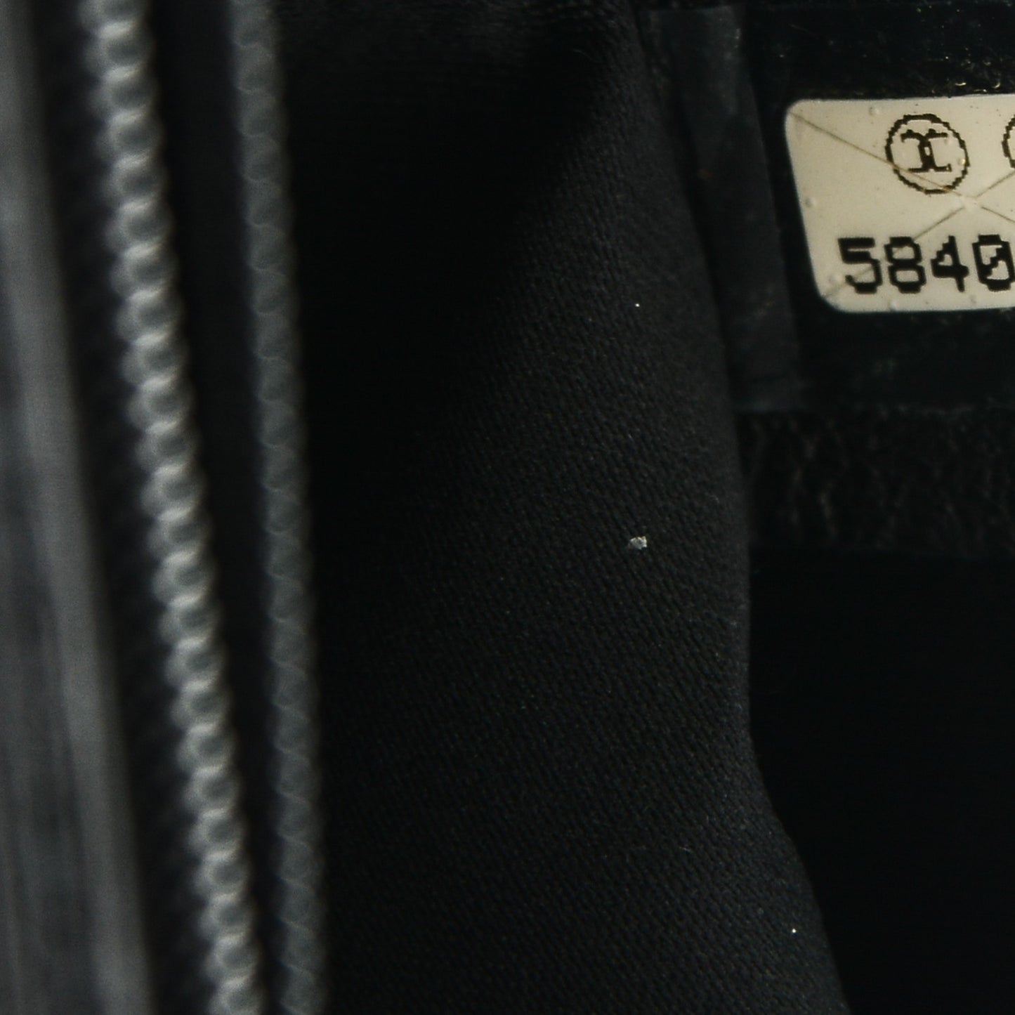 Grosgrain Quilted Mini Square Flap Black