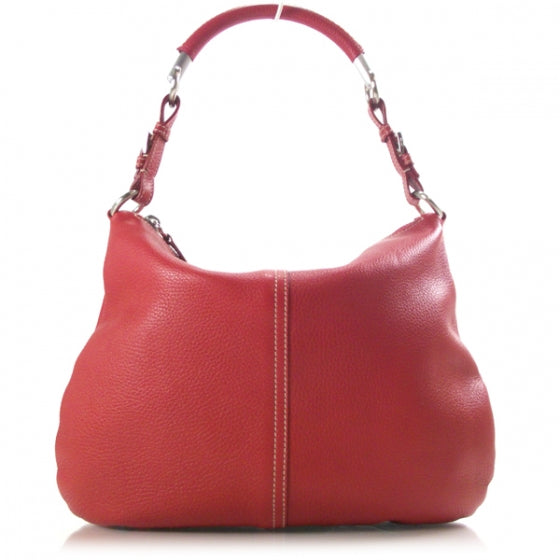 Vitello Daino Shoulder Bag Rosso