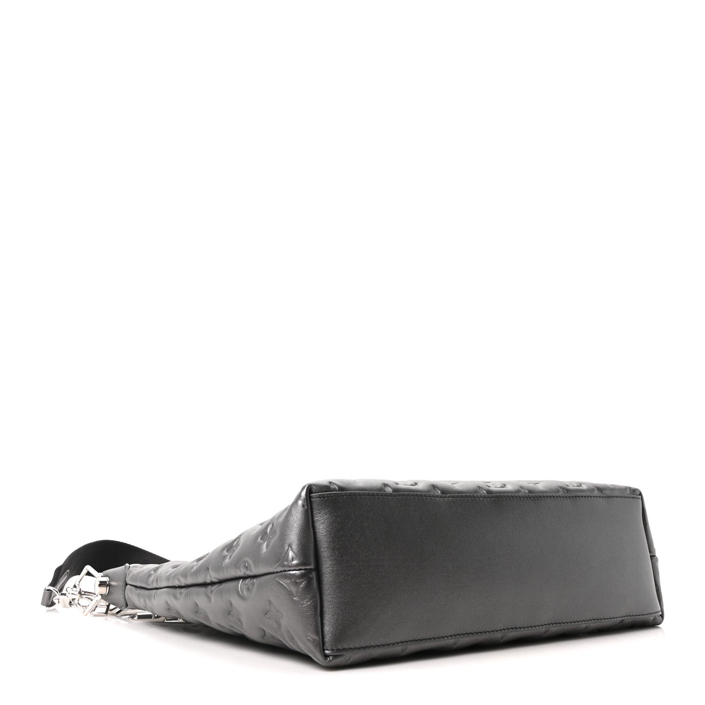 Calfskin Embossed Monogram Coussin Hobo MM Gunmetal Gray