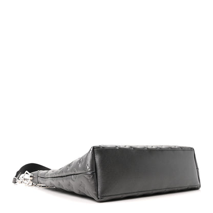 Louis Vuitton Calfskin Embossed Monogram Coussin Hobo MM Gunmetal Gray 5 of 10