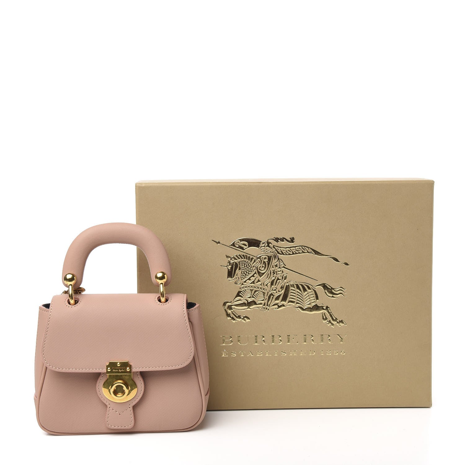 Burberry Trench Calfskin Mini DK88 Top Handle Bag Light Pink 11 of 11