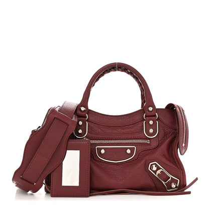 Balenciaga Chevre Silver Metallic Edge Hardware Mini City Cassis 1 of 11