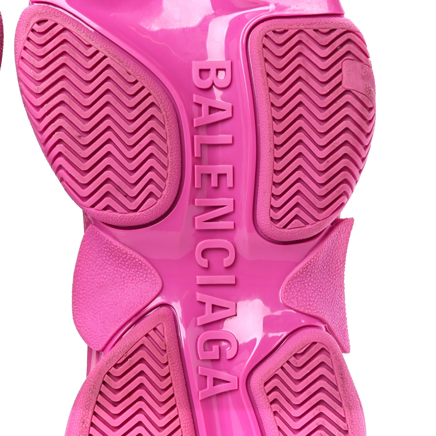 Balenciaga Fabric Mesh Womens Triple S Sneakers 36 Fluo Pink 6 of 8