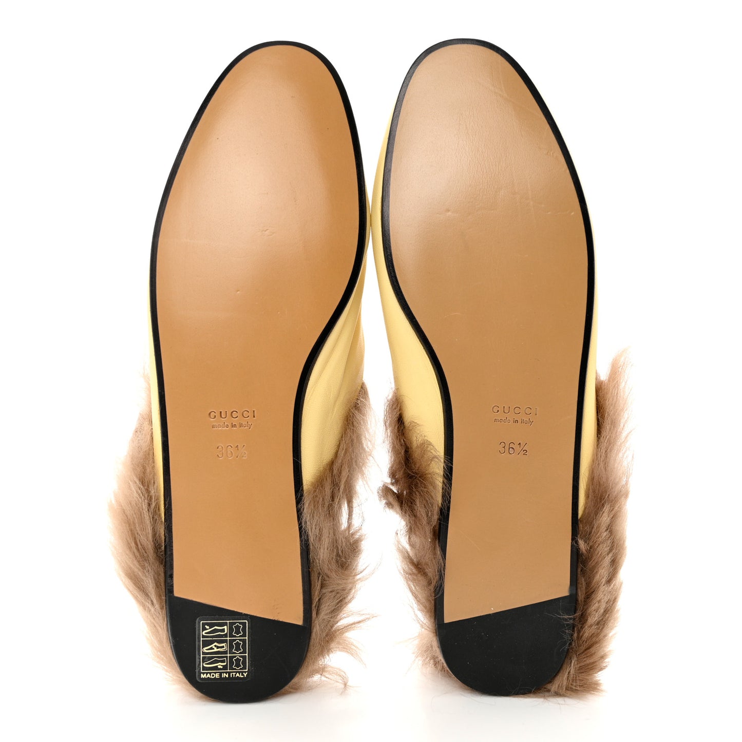 Malaga Kid Fur Womens Princetown Slippers 36.5 Burro