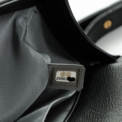 Chanel Calfskin Double Stitch Medium Boy Flap Black 8 of 8