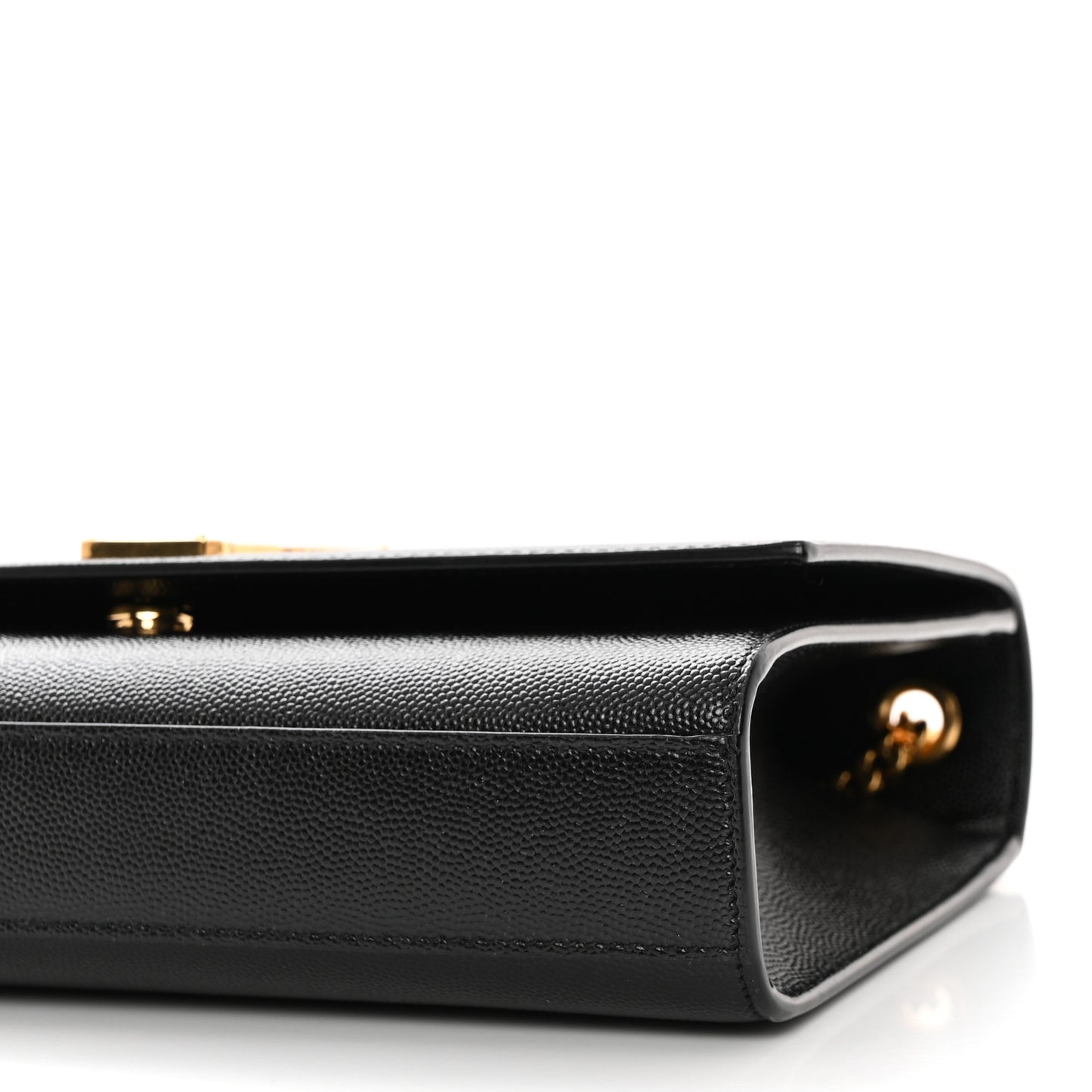 SAINT LAURENT Grain De Poudre Medium Classic Monogram Kate Satchel Black