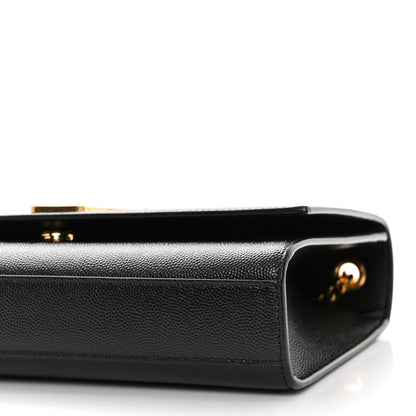 Saint Laurent SAINT LAURENT Grain De Poudre Medium Classic Monogram Kate Satchel Black 9 of 9