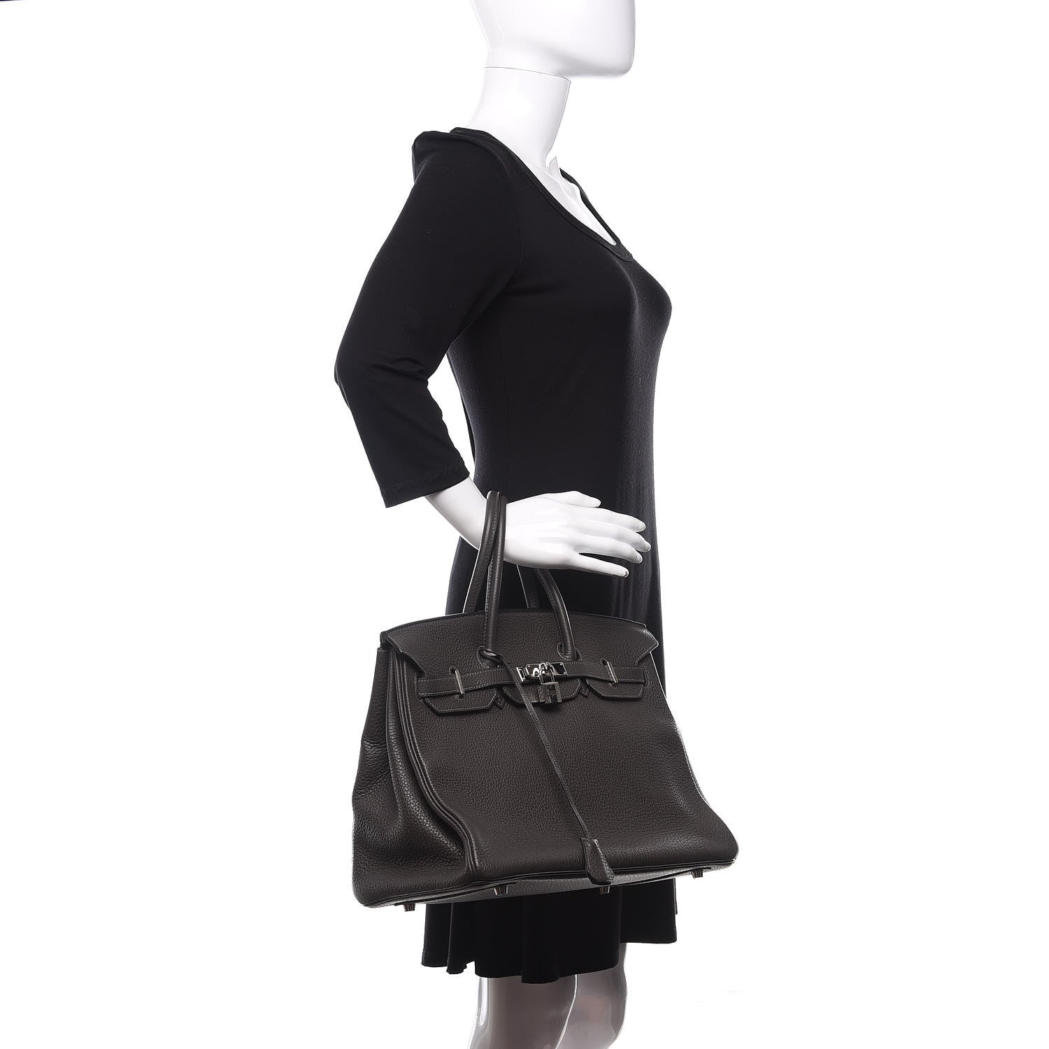 Hermes Taurillon Clemence Birkin 35 Graphite 2 of 33