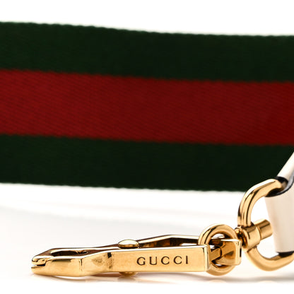 Gucci Canvas Web Shoulder Strap Green Red White 4 of 4