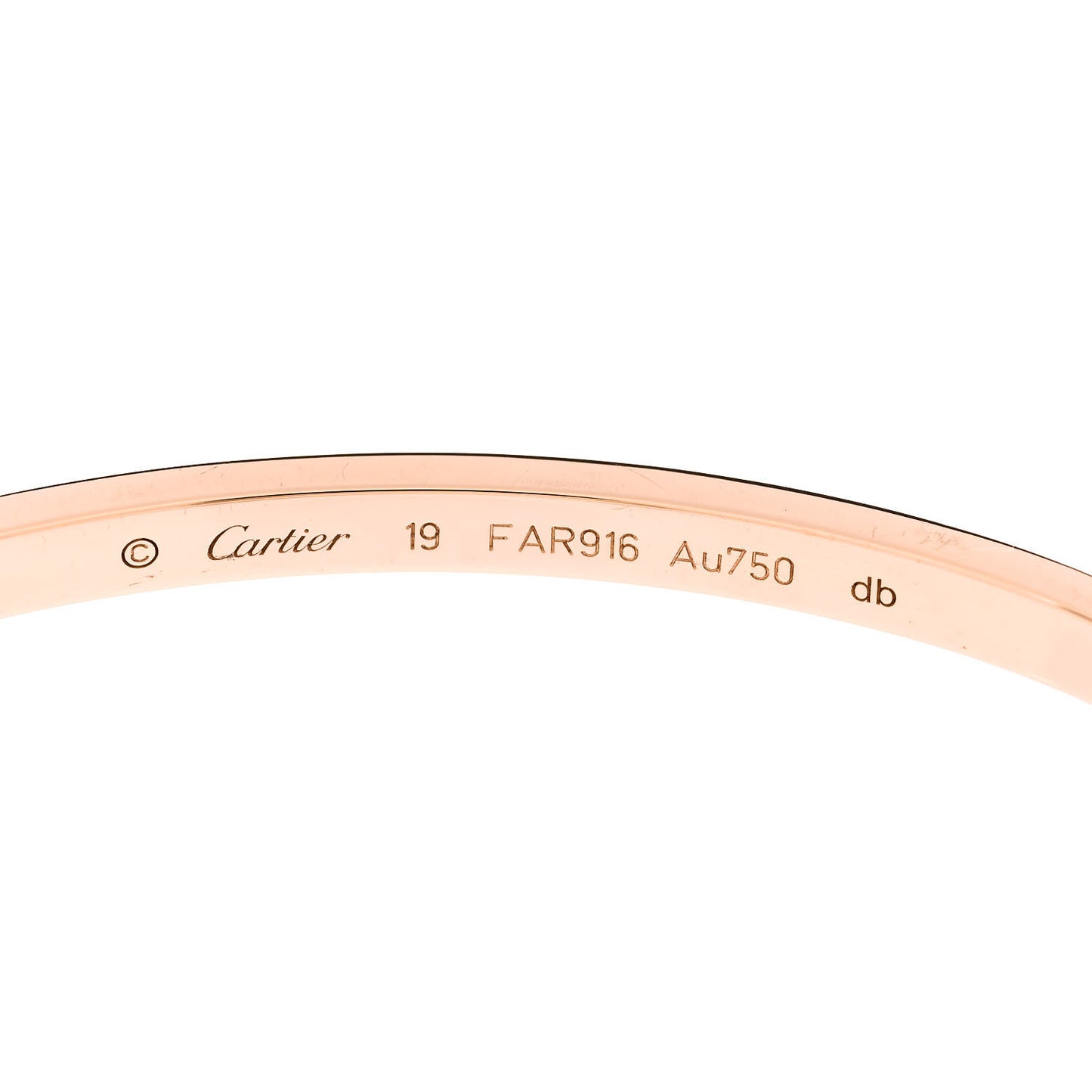 18K Pink Gold Small LOVE Bracelet 19