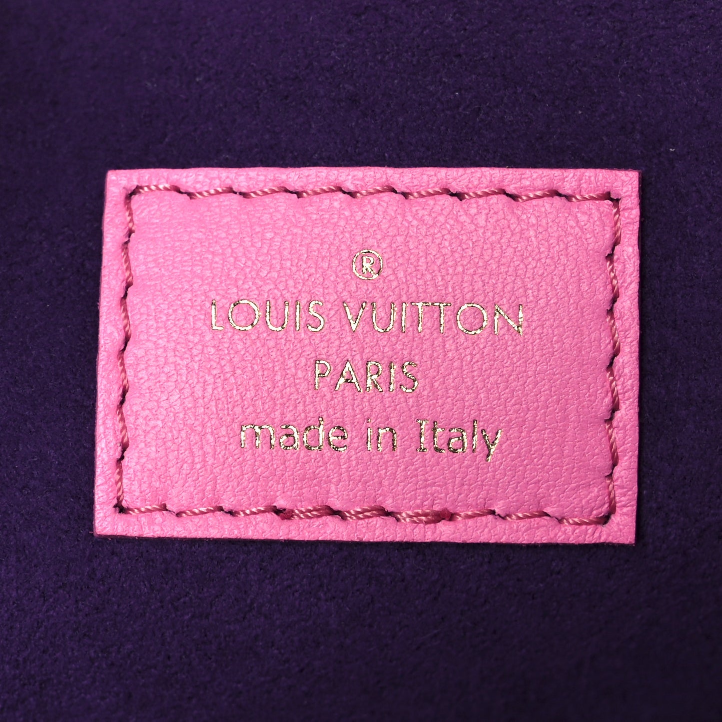 Lambskin Embossed Monogram Vuittamins Coussin PM Rose Violet